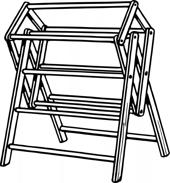 Vintage Clothes Airer coloring page image