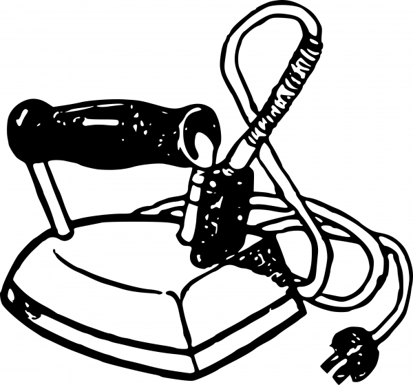 Vintage Clothes Iron coloring page image