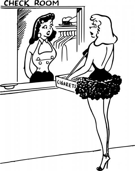 Vintage Club Women Talking coloring page image