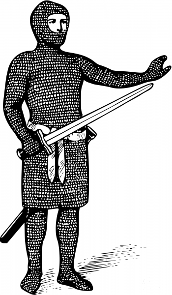 Vintage Coat of Mail coloring page image