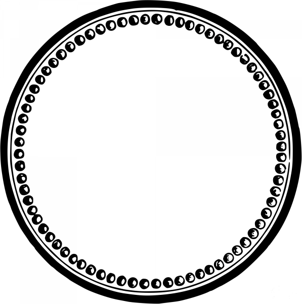 Vintage Coin Border coloring page image