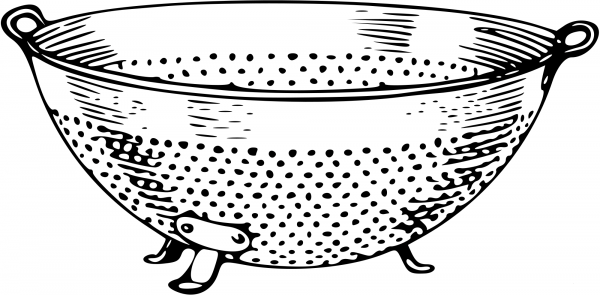 Vintage Colander coloring page image