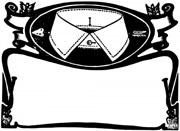 Vintage Collar Frame coloring page image