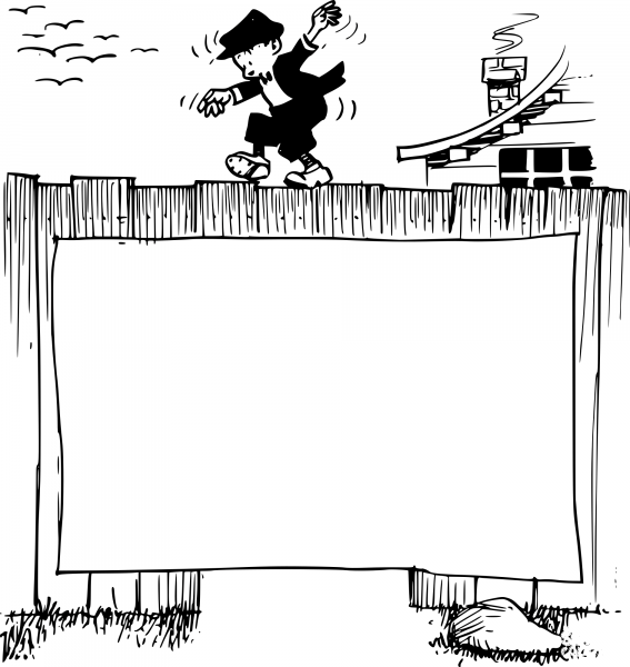 Vintage Comic Border coloring page image