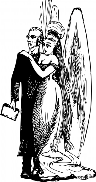 Vintage Comic Character – Actress and Director coloring page image