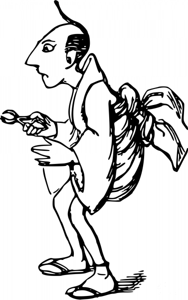 Vintage Comic Character – Asian Dantist coloring page image