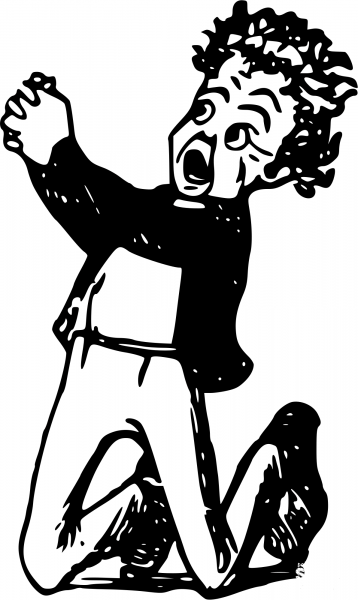 Vintage Comic Character – Bagging Man coloring page image