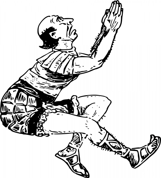 Vintage Comic Character – Begging Man coloring page image