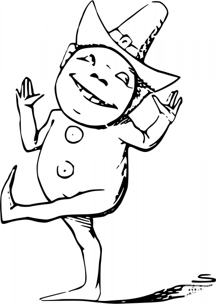 Vintage Comic Character coloring page image