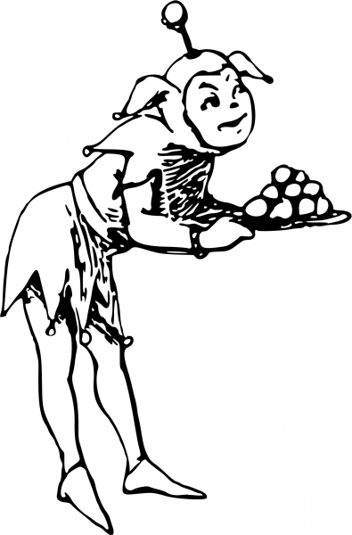 Vintage Comic Character – Court Jester coloring page image