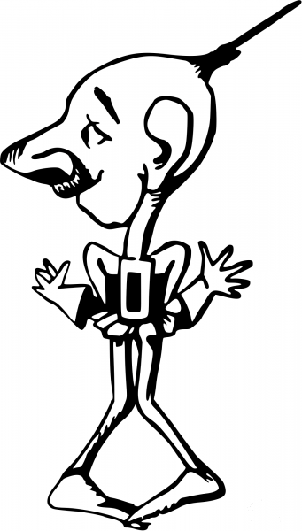 Vintage Comic Character – Court Jester coloring page image