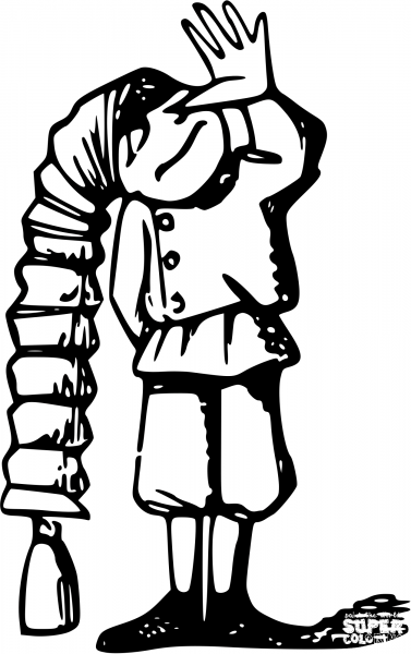 Vintage Comic Character – Court Jester coloring page image