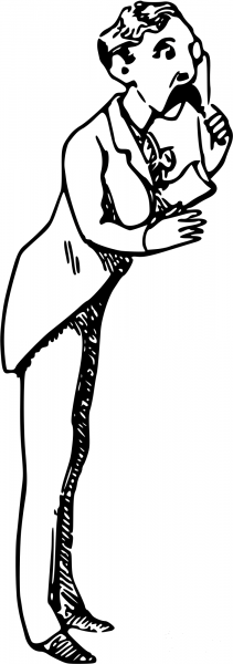 Vintage Comic Character – Curious Gentleman coloring page image