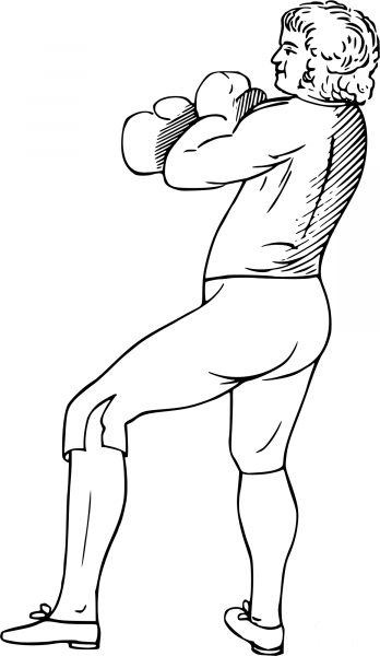 Vintage Comic Character – Fighter coloring page image