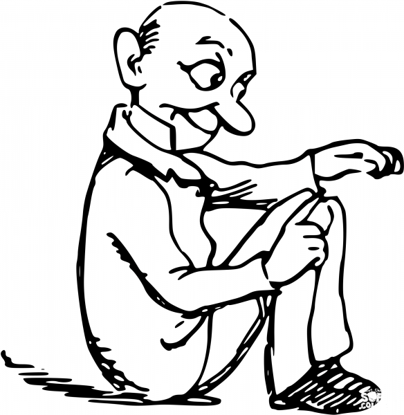 Vintage Comic Character – Funny Teacher coloring page image