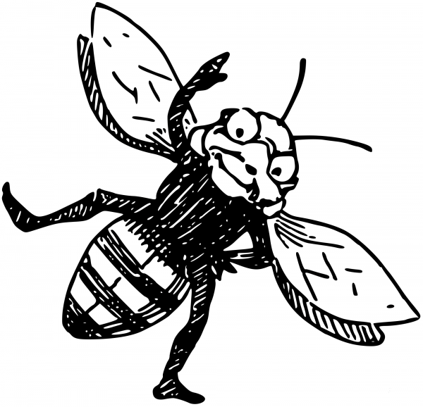 Vintage Comic Character – Greeting Fly coloring page image