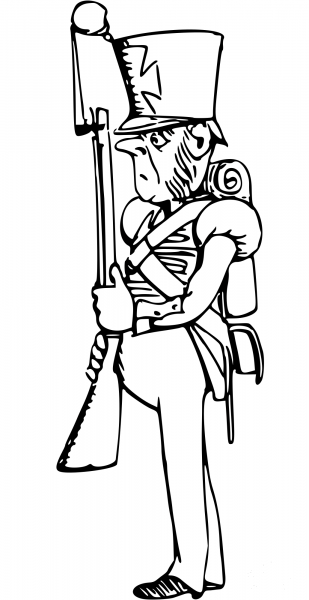 Vintage Comic Character – Grenadier coloring page image