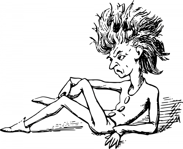 Vintage Comic Character – Grumpy Guy coloring page image