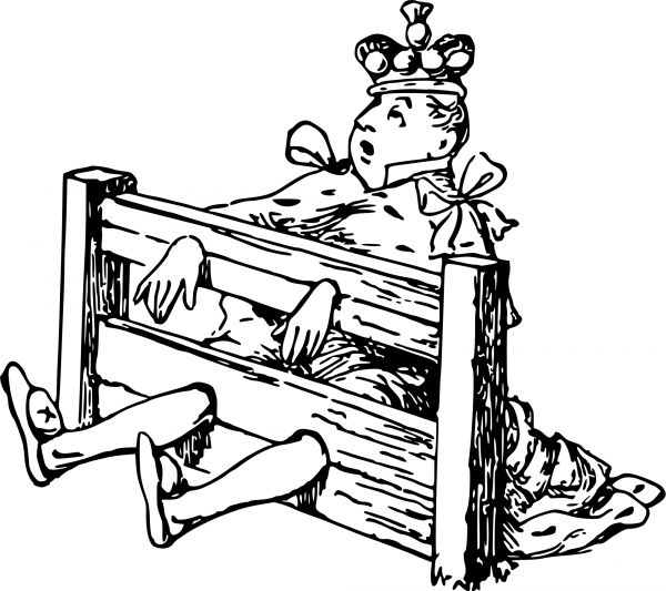 Vintage Comic Character – Guilty King coloring page image