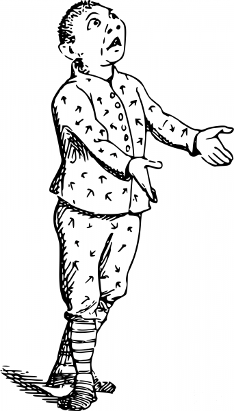 Vintage Comic Character – Guy in Pajamas coloring page image