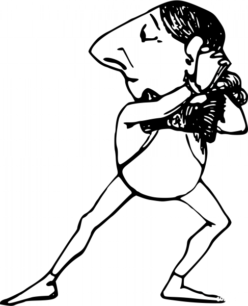 Vintage Comic Character – Gymnastics Dancer coloring page image
