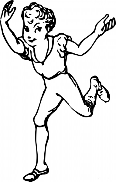 Vintage Comic Character – Little Dancer coloring page image