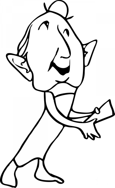 Vintage Comic Character – Man Giving a Speach coloring page image