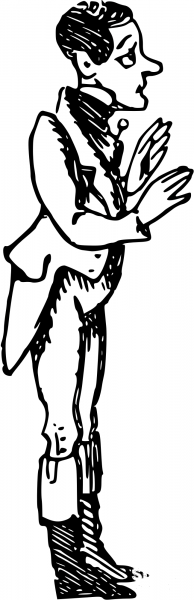 Vintage Comic Character – Man in Discussion coloring page image