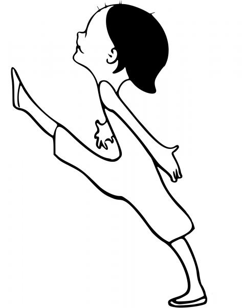 Vintage Comic Character – Marching Boy coloring page image