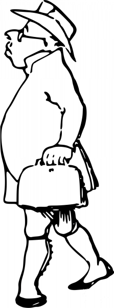 Vintage Comic Character – Medieval Doctor coloring page image