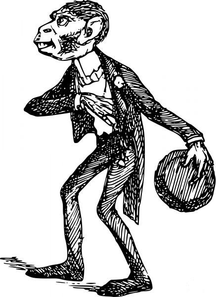 Vintage Comic Character – Monkey Gentleman coloring page image