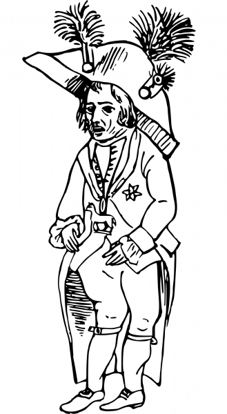 Vintage Comic Character – Napoleon coloring page image