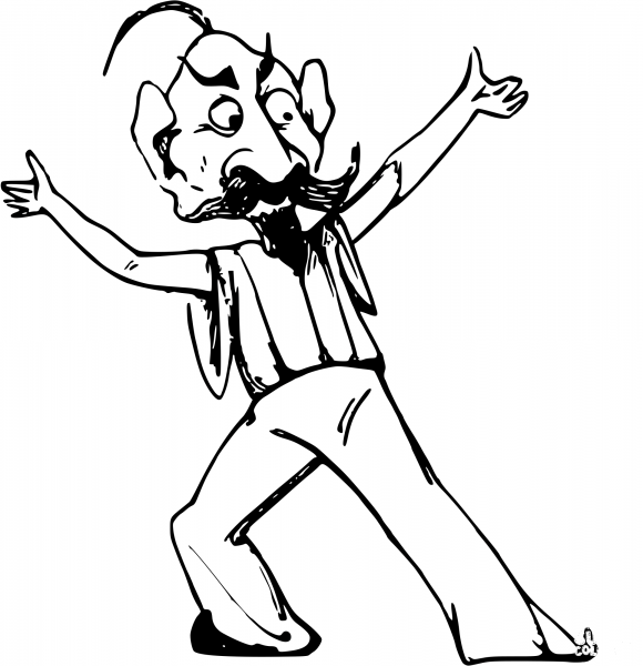 Vintage Comic Character – Oriental Dancer coloring page image