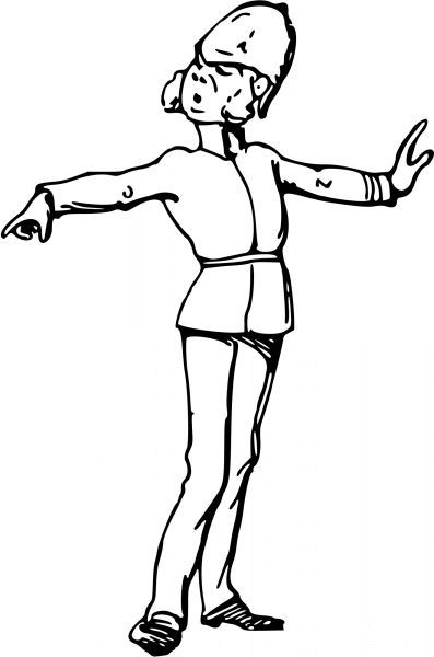 Vintage Comic Character – Police Officer coloring page image