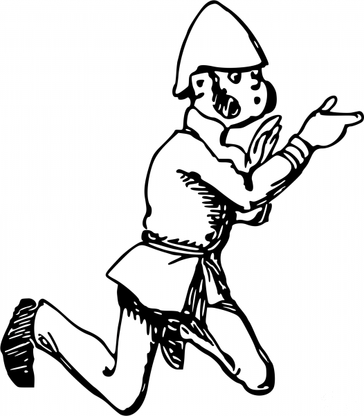 Vintage Comic Character – Police Officer coloring page image