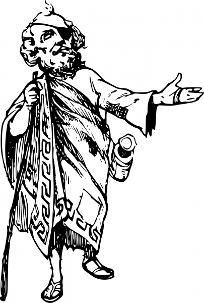 Vintage Comic Character – Preacher coloring page image