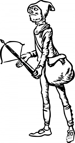 Vintage Comic Character – Ð¡rossbowman coloring page image