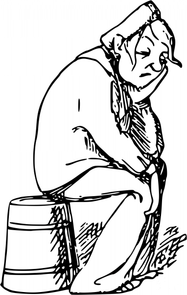 Vintage Comic Character – Sailor coloring page image
