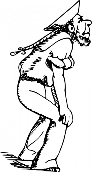 Vintage Comic Character – Sailor coloring page image