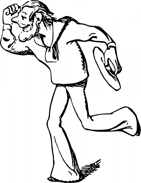 Vintage Comic Character – Sailor coloring page image