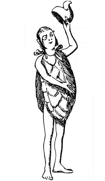 Vintage Comic Character – Saluting Actor coloring page image