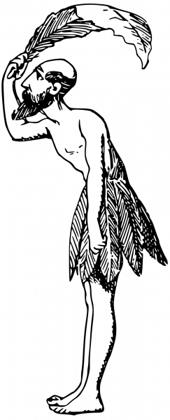 Vintage Comic Character – Savage Man coloring page image