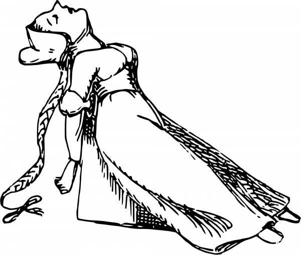 Vintage Comic Character – Sleeping Maid coloring page image