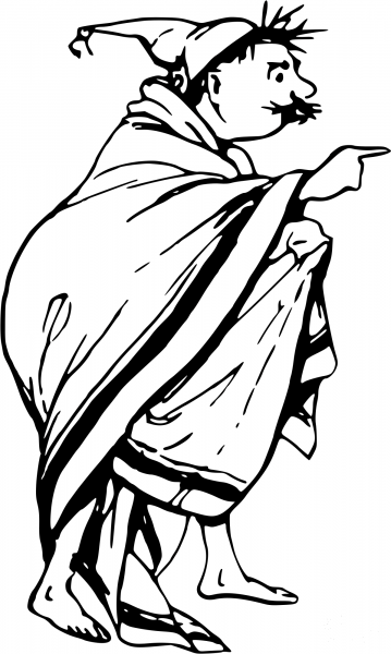 Vintage Comic Character – Sleepy Man coloring page image