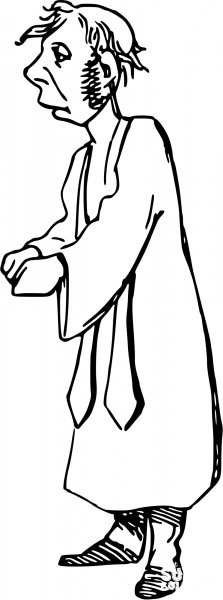 Vintage Comic Character – Sleepy Man coloring page image