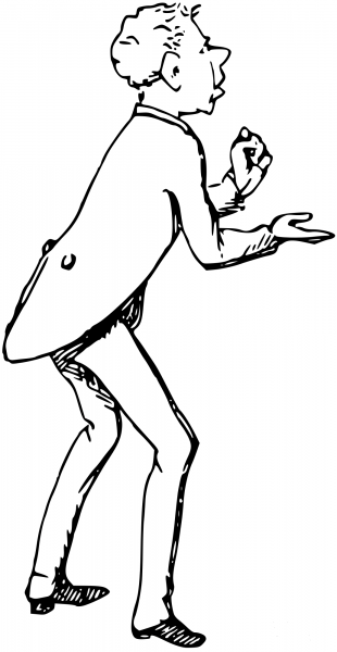 Vintage Comic Character – Surprised Man coloring page image