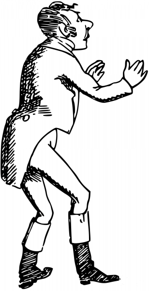 Vintage Comic Character – Surprised Man coloring page image