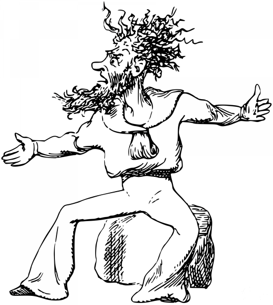 Vintage Comic Character – Surprised Sailor coloring page image