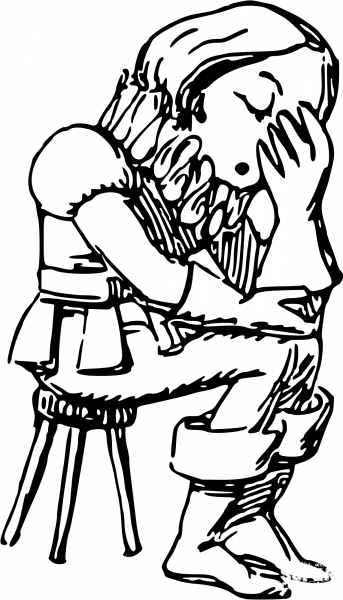 Vintage Comic Character – Theatre Actor coloring page image