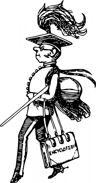 Vintage Comic Character – University Professor coloring page image